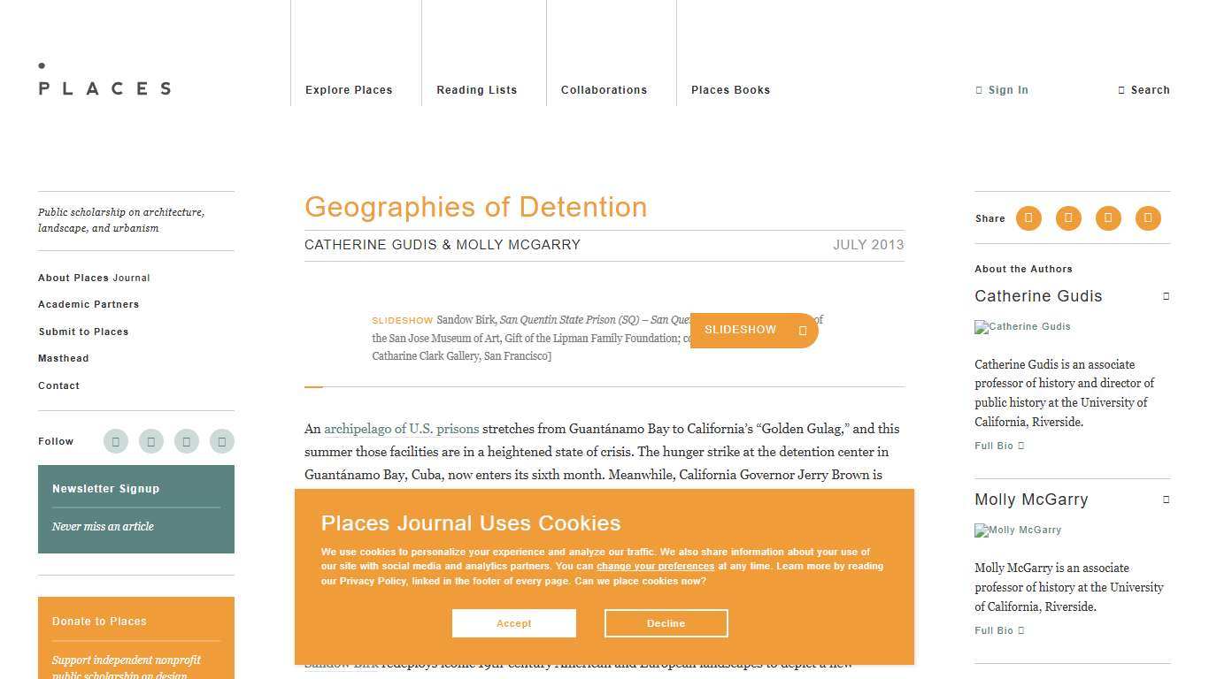Geographies of Detention